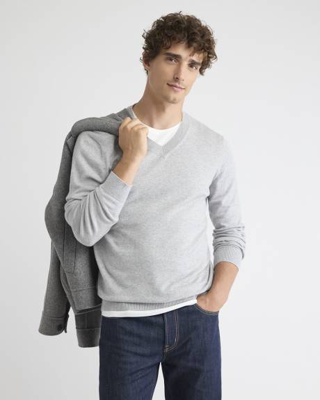 Long-Sleeve V-Neck Sweater