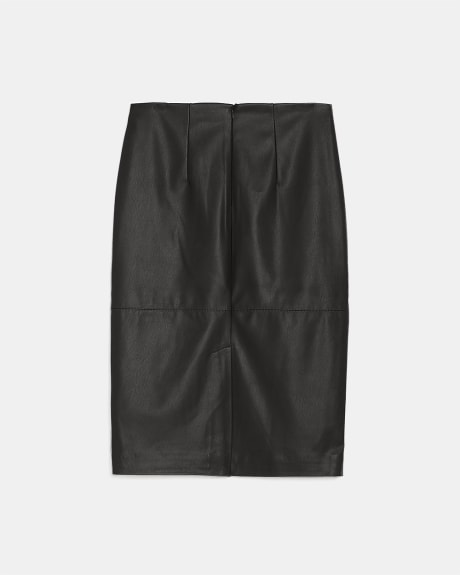 Faux Leather High-Waist Pencil Skirt