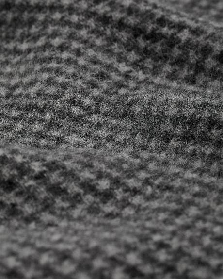 Doubled-Face Wool Scarf with Fringes