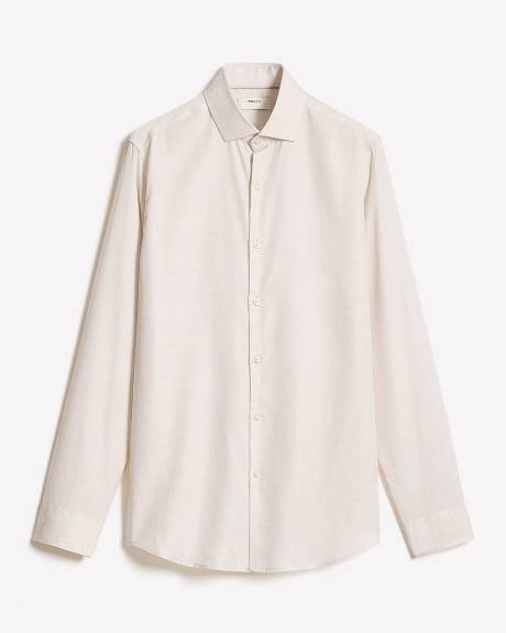 Chemise Habillée en Lyocell Chiné à Coupe Ajustée