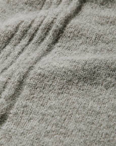 Wool-Blend Cap-Sleeve Crew-Neck Boxy Sweater