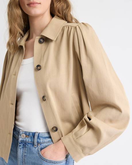 Veste Courte à Col Chemisier