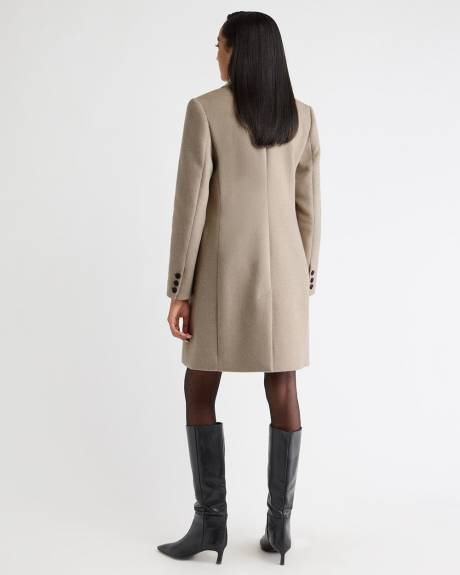 Classic Wool-Blend Three-Button Coat