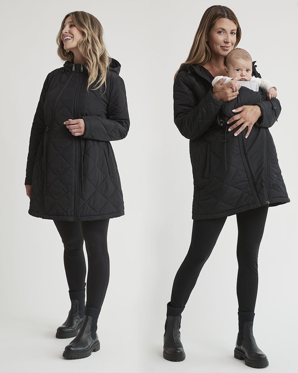 Manteau Matelassé avec Extension pour Grossesse - Thyme Maternité