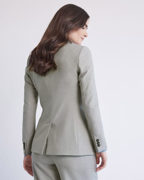 Fitted Two-Button Taupe Blazer