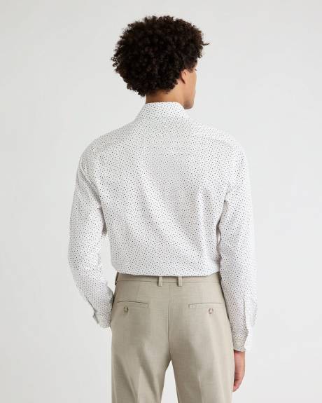 Chemise Habillée à Coupe Étroite à Micro Imprimé Géométrique