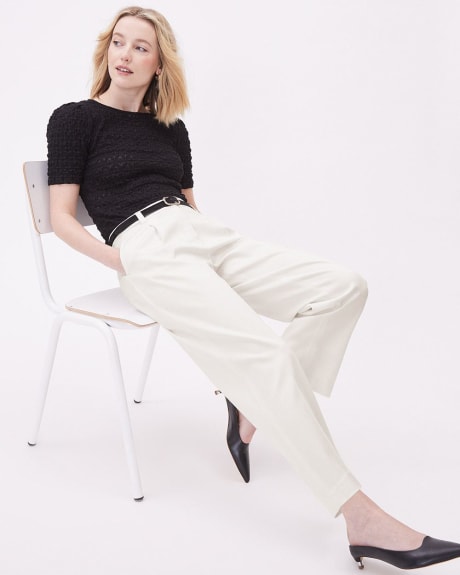 Twill Mid-Rise Tapered-Leg Pant