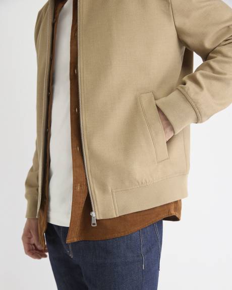 Brushed Twill Bomber Jacket