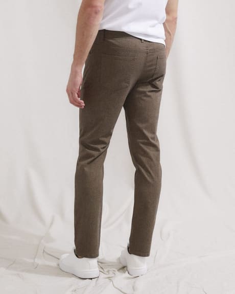 Pantalon Texturé 5 Poches Coupe Étroite