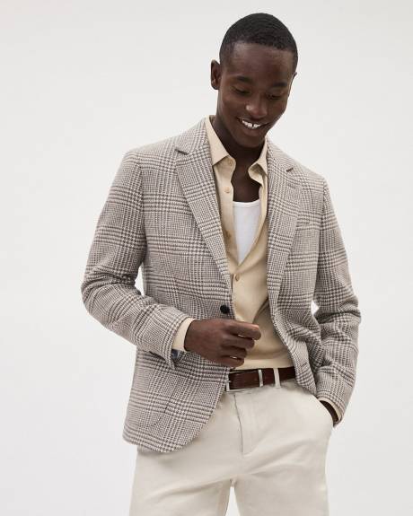 Veston Carreaut&eacute; &agrave; Coupe &Eacute;troite