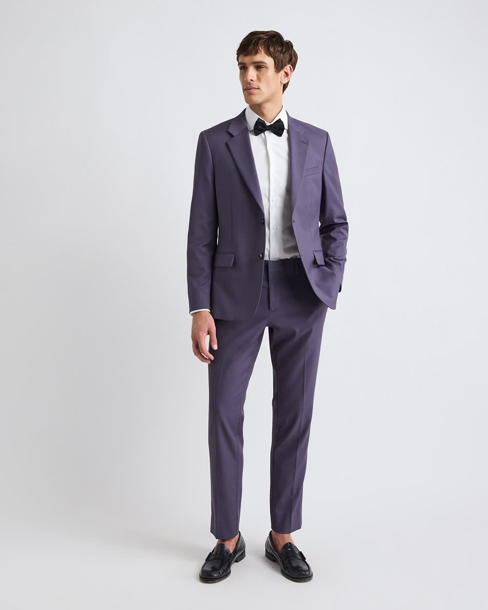 Slim-Fit Dark Violet Suit Pant