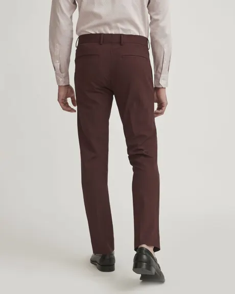 Slim Fit Burgundy Stretch Suit Pant
