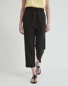 High-Rise Tapered-Leg Twill Pant