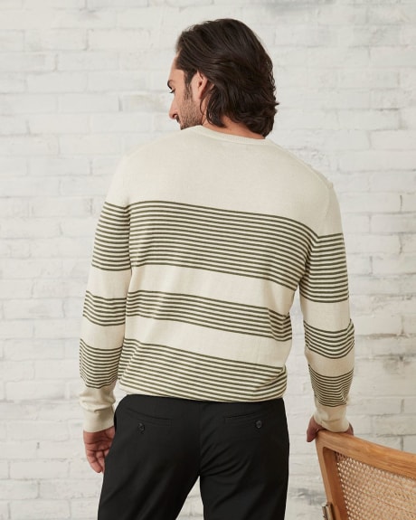 Essential Striped Crew-Neck Pullover Sweater