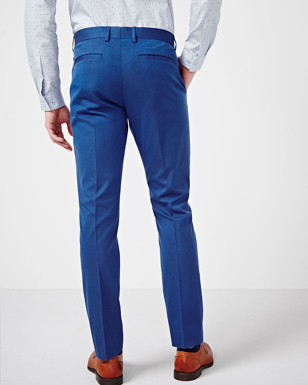 Slim Fit Bright Blue Pant - Regular | RW&CO.