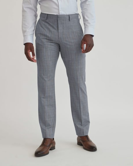 Tailored Fit Blue Checkered Suit Pant