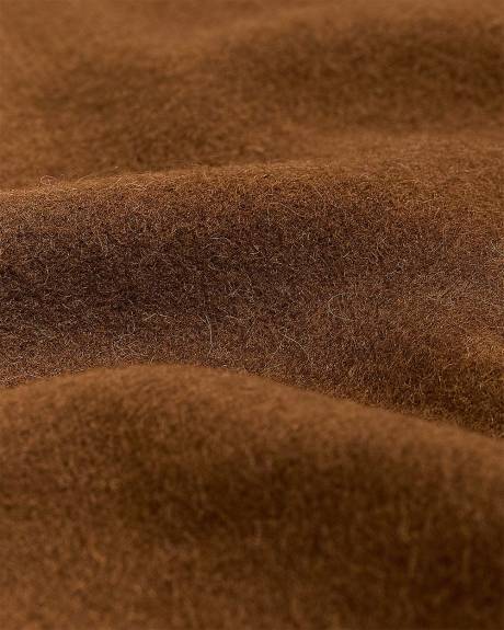 Solid Wool Scarf with Fringes