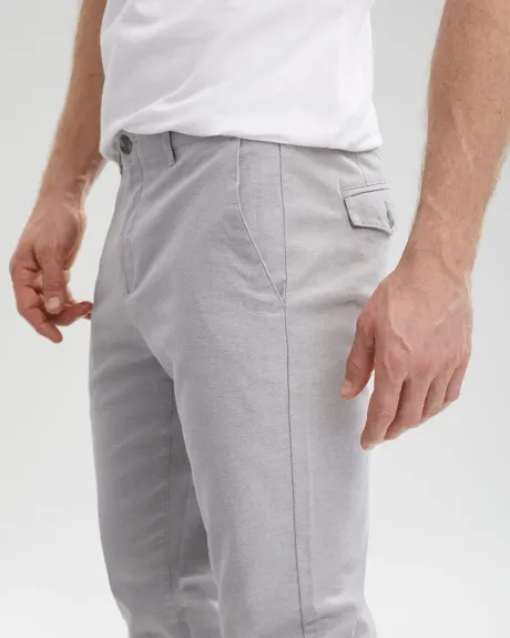Pantalon Chino Classique Texturé Coupe Étroite - 34''