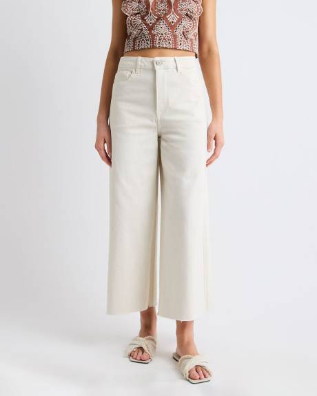 High-Rise Wide-Leg Cropped Jeans