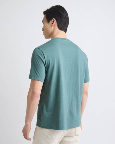 T-Shirt essentiel à Manches Courtes et Col Rond avec Poche