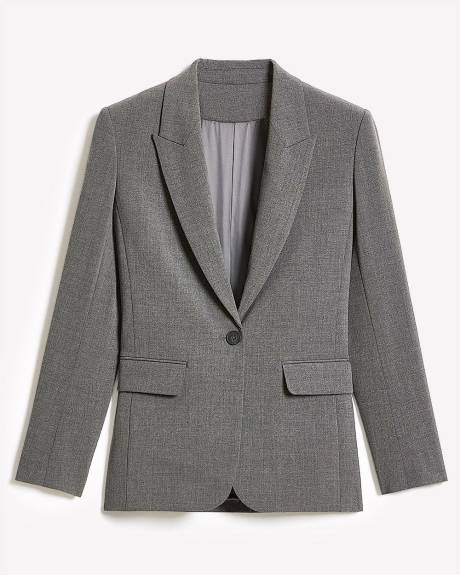 Relaxed-Fit One-Button Twill Blazer