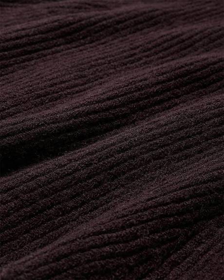 Long-Sleeve Crew-Neck Mini Sweater Dress