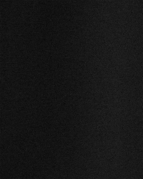 T-Shirt Ajusté à Manches Longues et Col Montant