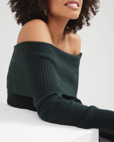 Spongy Off-Shoulder Sweater