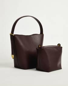 Faux Leather Bucket Bag