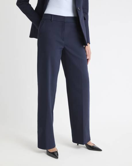 Pantalon Indispensable Signature à Jambe Large et Taille Haute