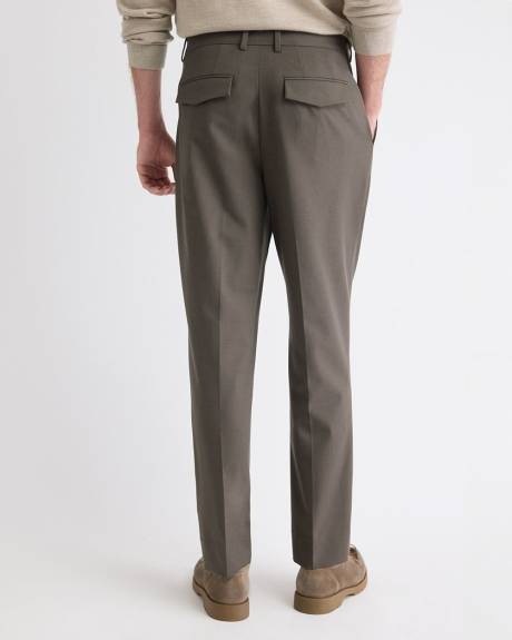 Wool-Blend Tapered-Leg Pleated Dress Pant
