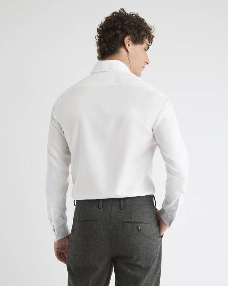 Chemise Habillée Blanche en Coton Supima (R) à Coupe Étroite