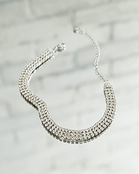 Choker Necklace with Rhinestones
