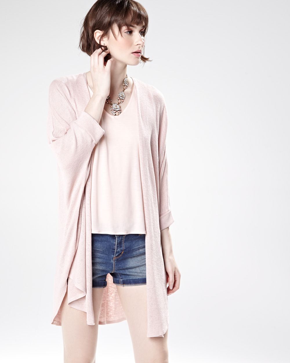 Loose knit open-front cardigan | RW&CO.
