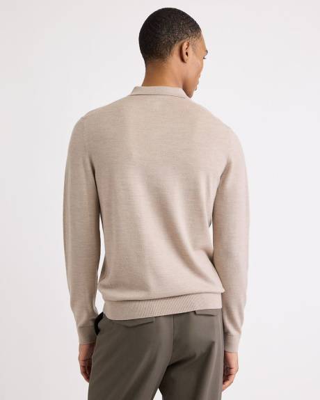 Merino Wool Polo Sweater