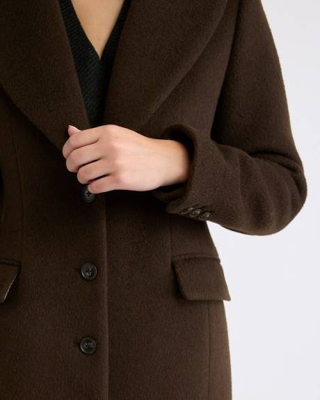 Wool-Cashmere Blend Long Hourglass Coat