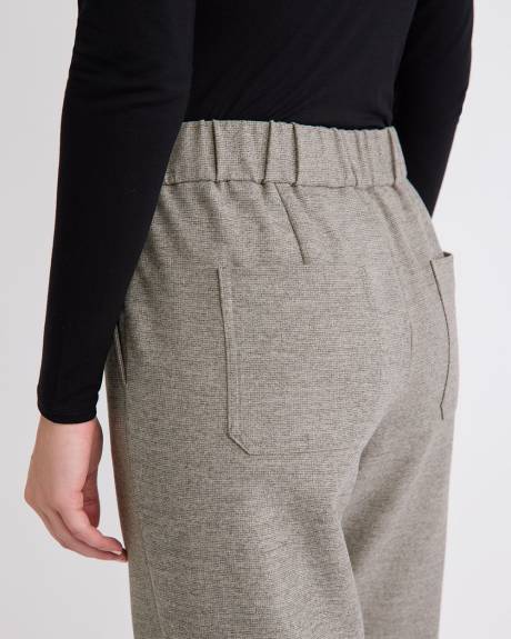 Pantalon Jogger à Taille Mi-Haute et Jambe Fuselée