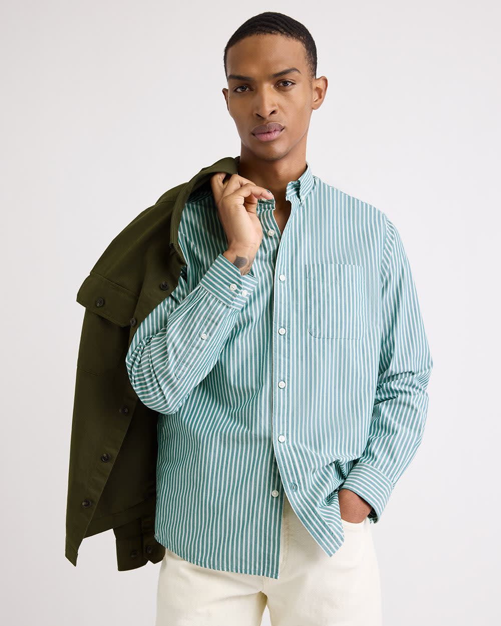 Chemise Ray&eacute;e &agrave; Manches Longues