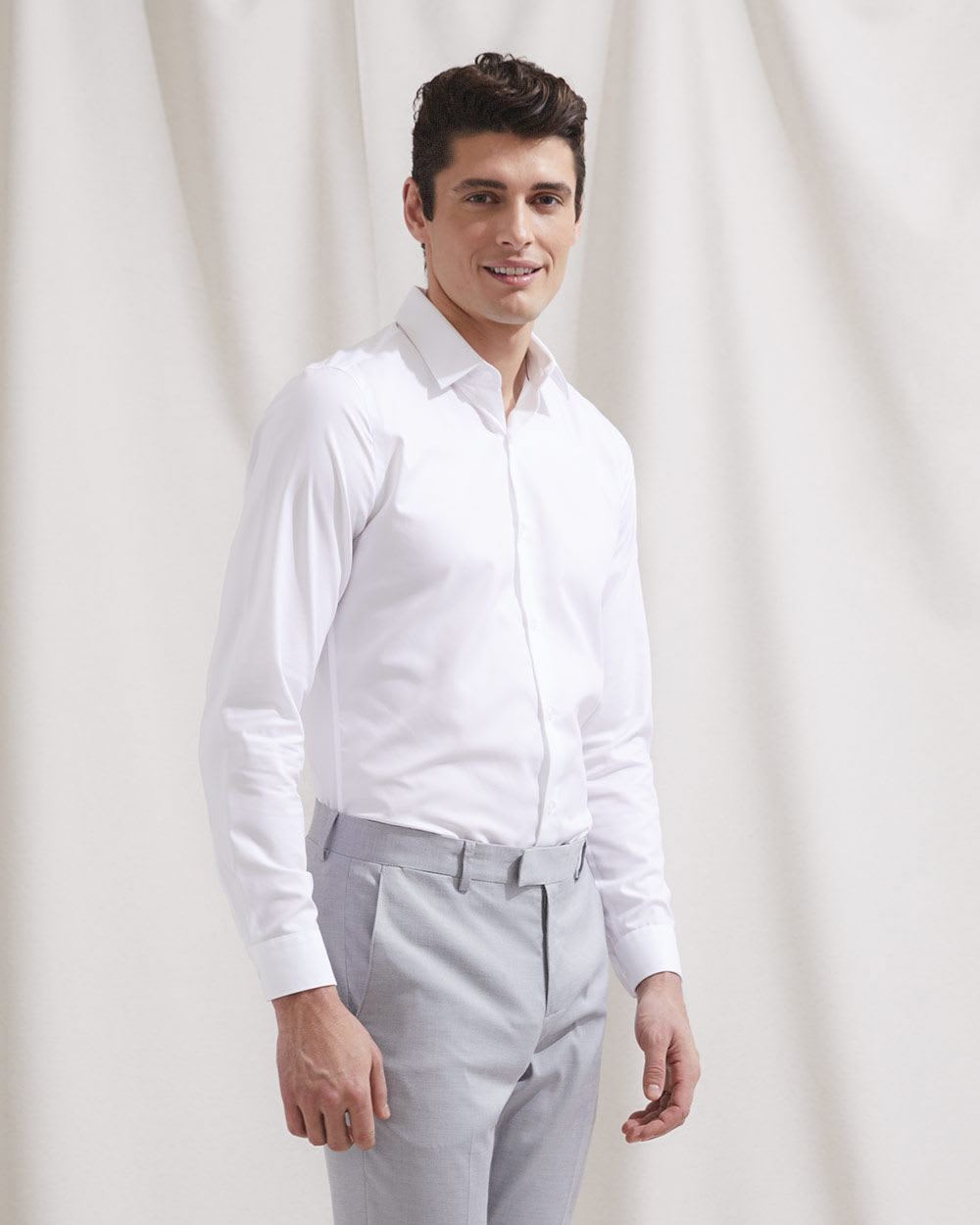 Chemise habillée coupe étroite blanche - Court