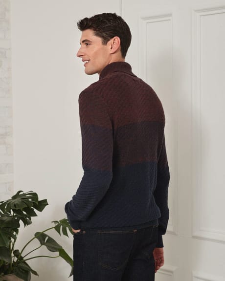 Gradient Turtleneck Sweater
