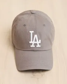 Grey LA Dodgers Classic '47 Clean Up Cap
