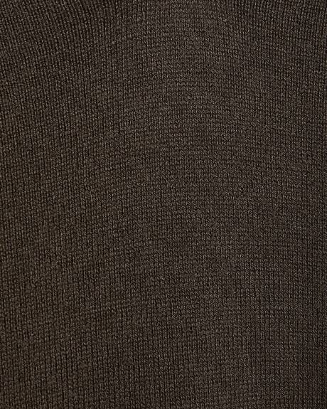 Long-Sleeve Sweater with Johnny Collar