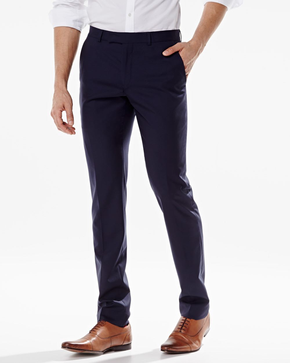 Solid navy wool pant by Ben Sherman (TM) | RW&CO.