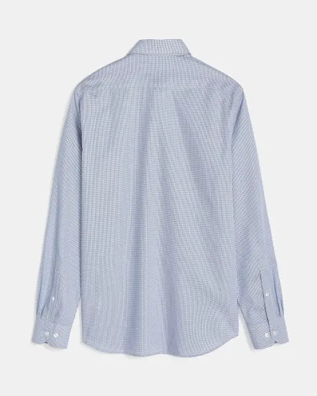 Regular Fit Blue Checkered Dress Shirt