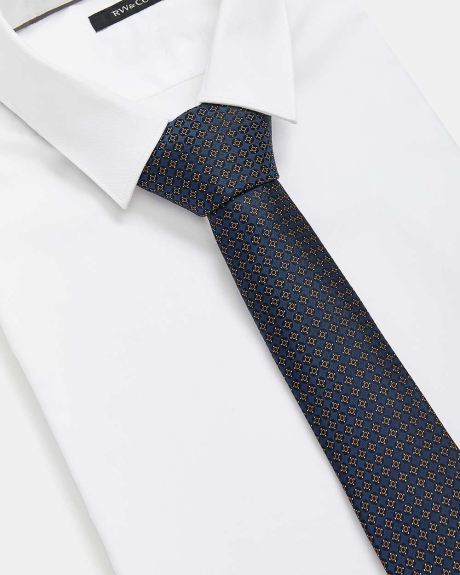 Cravate Régulière À Micro Motif Bicolore