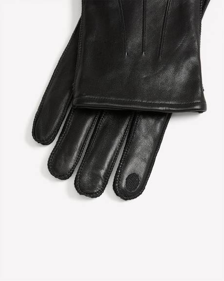 Leather Gloves with Cashmere Lining
