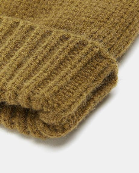 Fleece Lined Knit Mittens