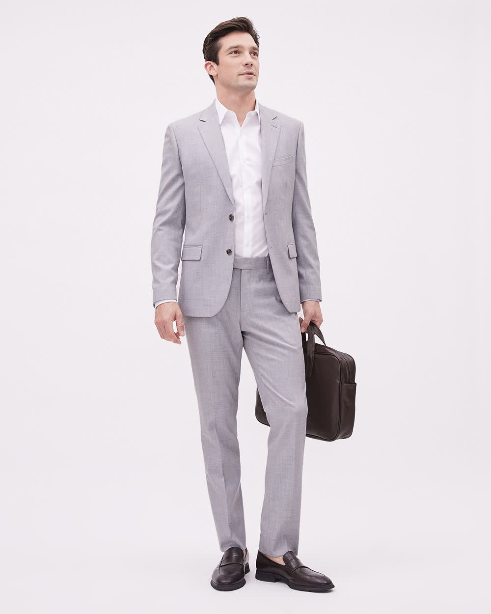 Regular-Fit Essential Light Grey Suit Blazer | RW&CO.