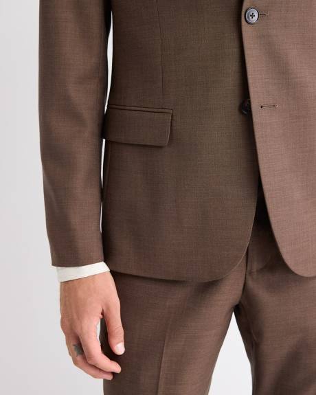Slim-Fit Brown Suit Blazer