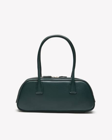 Faux Leather East-West Bag